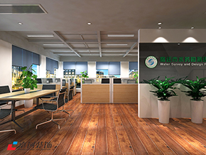 蔚蓝商务港E座办公室装修设计效果图案例